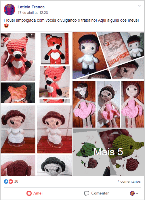 Peças variadas de amigurumi